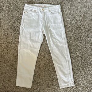 Michael Kors white capri stretch jeans